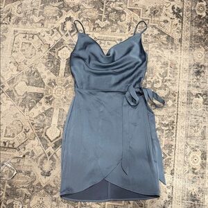 Elegant Satin mini wrap dress